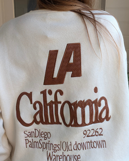 LA California sweater - Ecru/Caramel