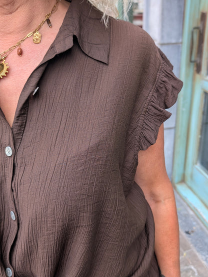 Set Meggy top+broek - Bruin