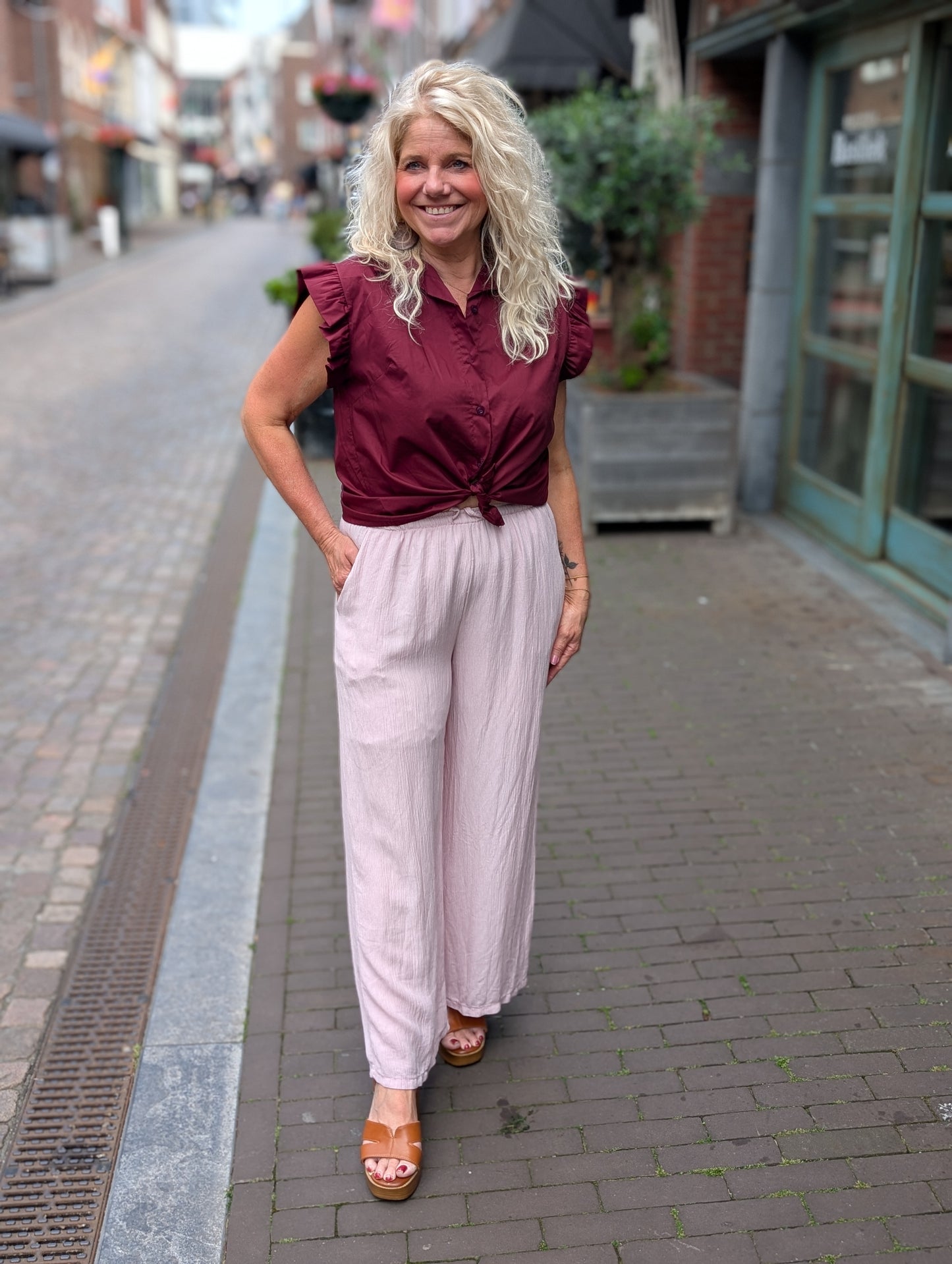 Evening glow broek - Lichtroze