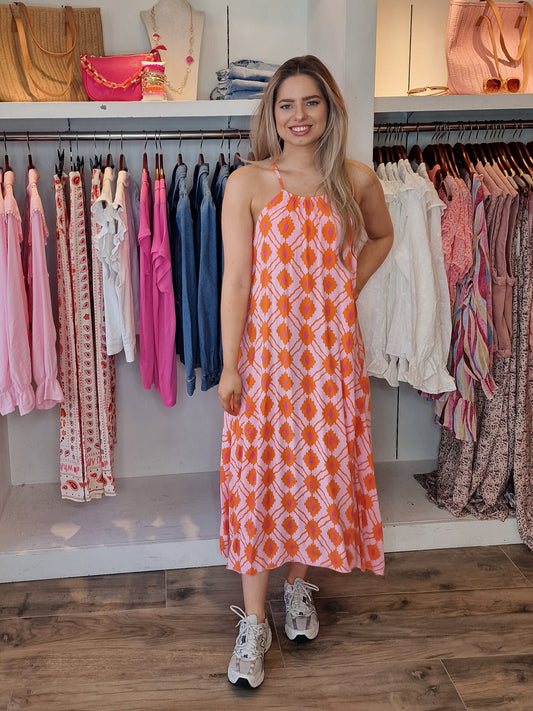 Maxi dress roze / oranje