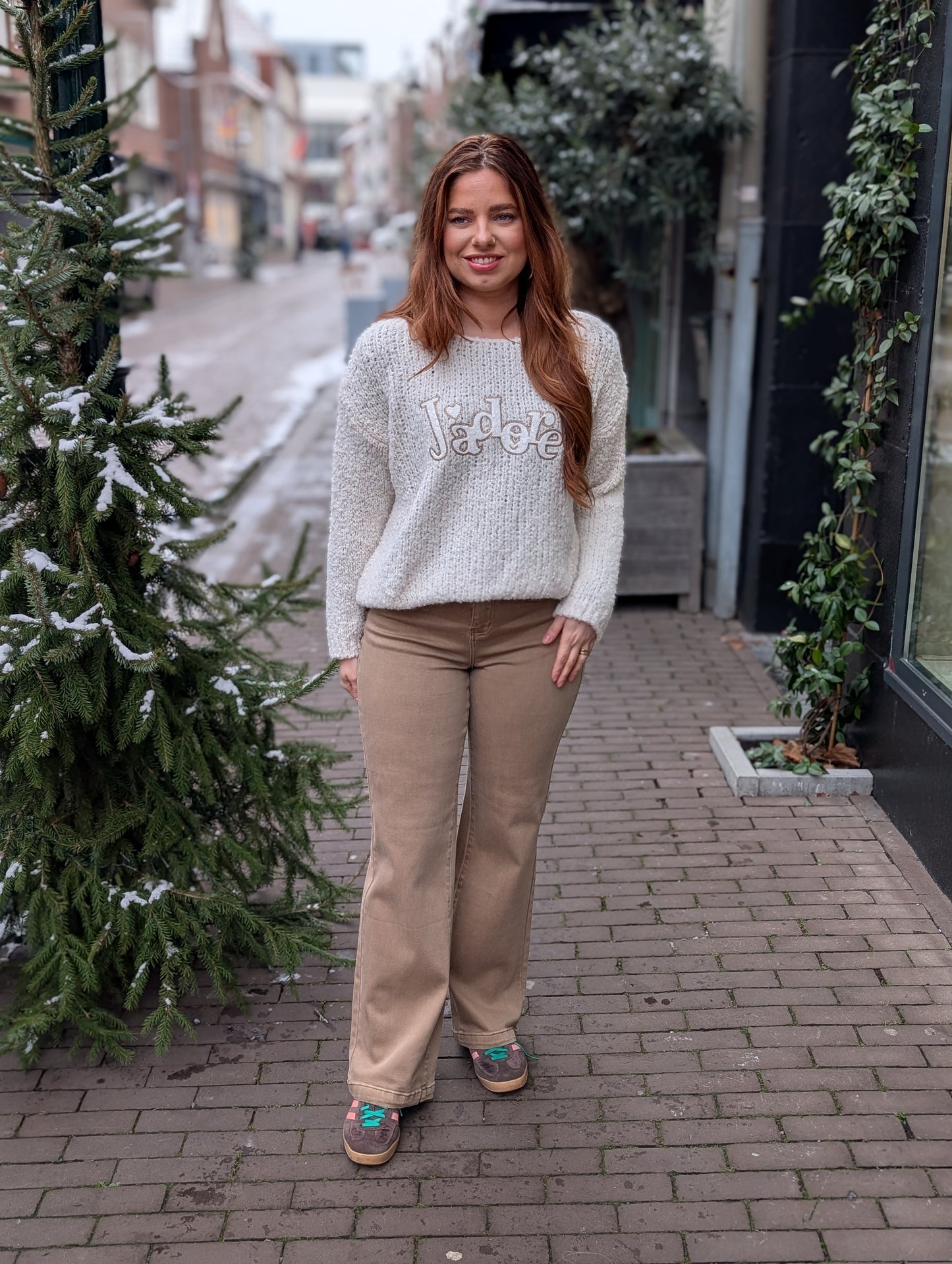 Wide Leg denim Amelia - Mocca