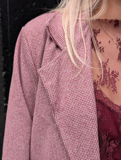 Rio ruiten blazer - Bordeaux / ecru