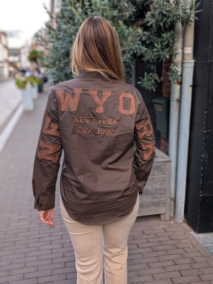 New York blouse - Donker bruin