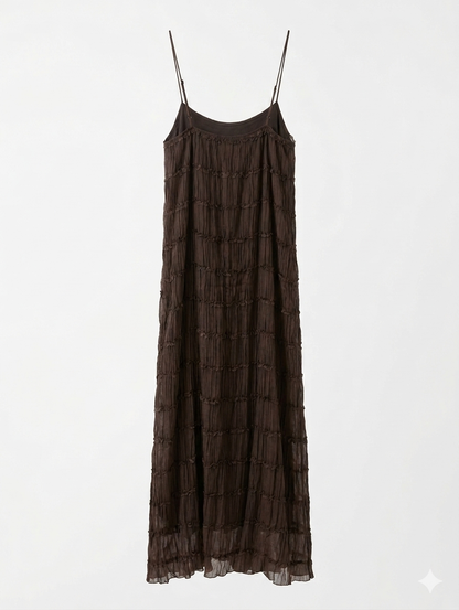 Ruched Cami Dress - Dark Chocolate