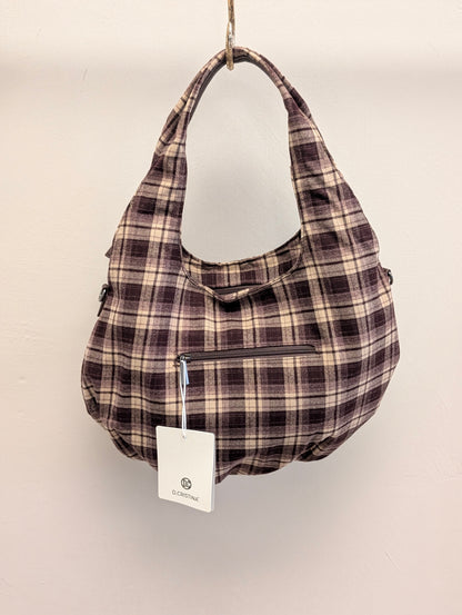 Geruite Ballon Tas - Warm Bordeaux