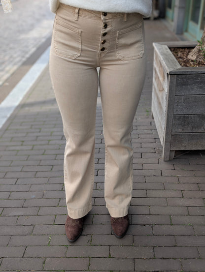 Folyrose broek Nina - Zand