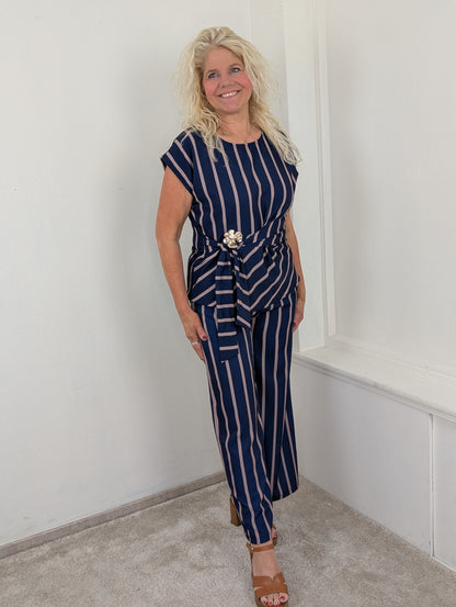Monaco stripe set - Navy
