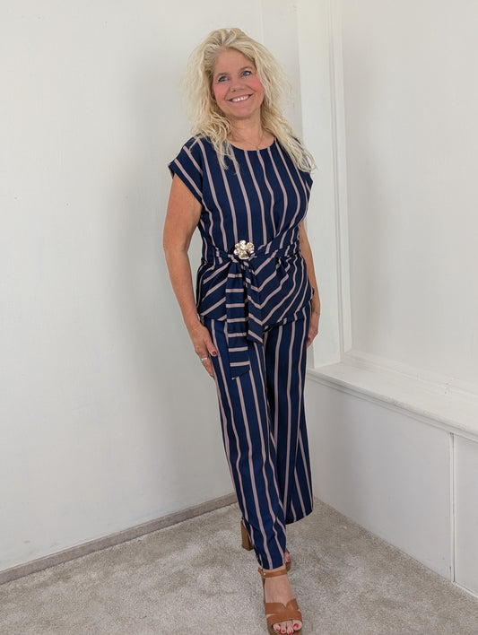 Monaco stripe set - Navy