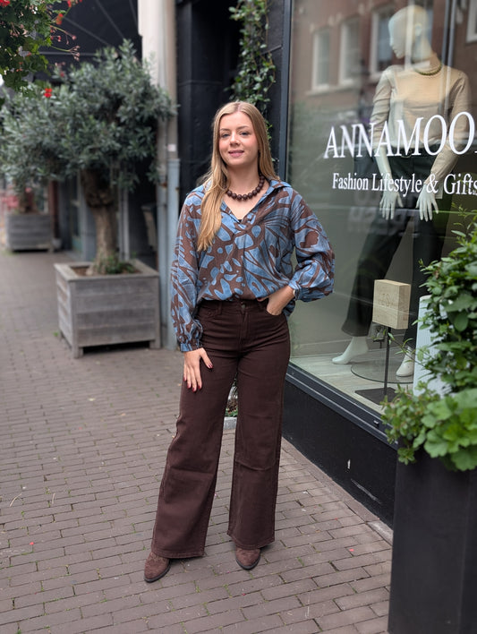 Redial wide leg Noor - Bruin