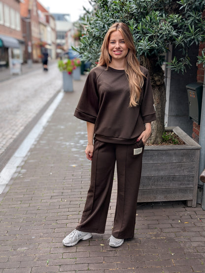 Comfy set 2-delig Claire - Bruin