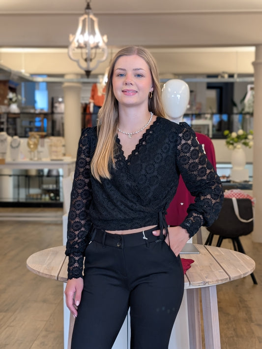 Overslag top Ella - Zwart