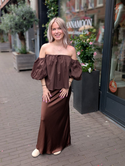 Off the shoulder blouse top - Bruin