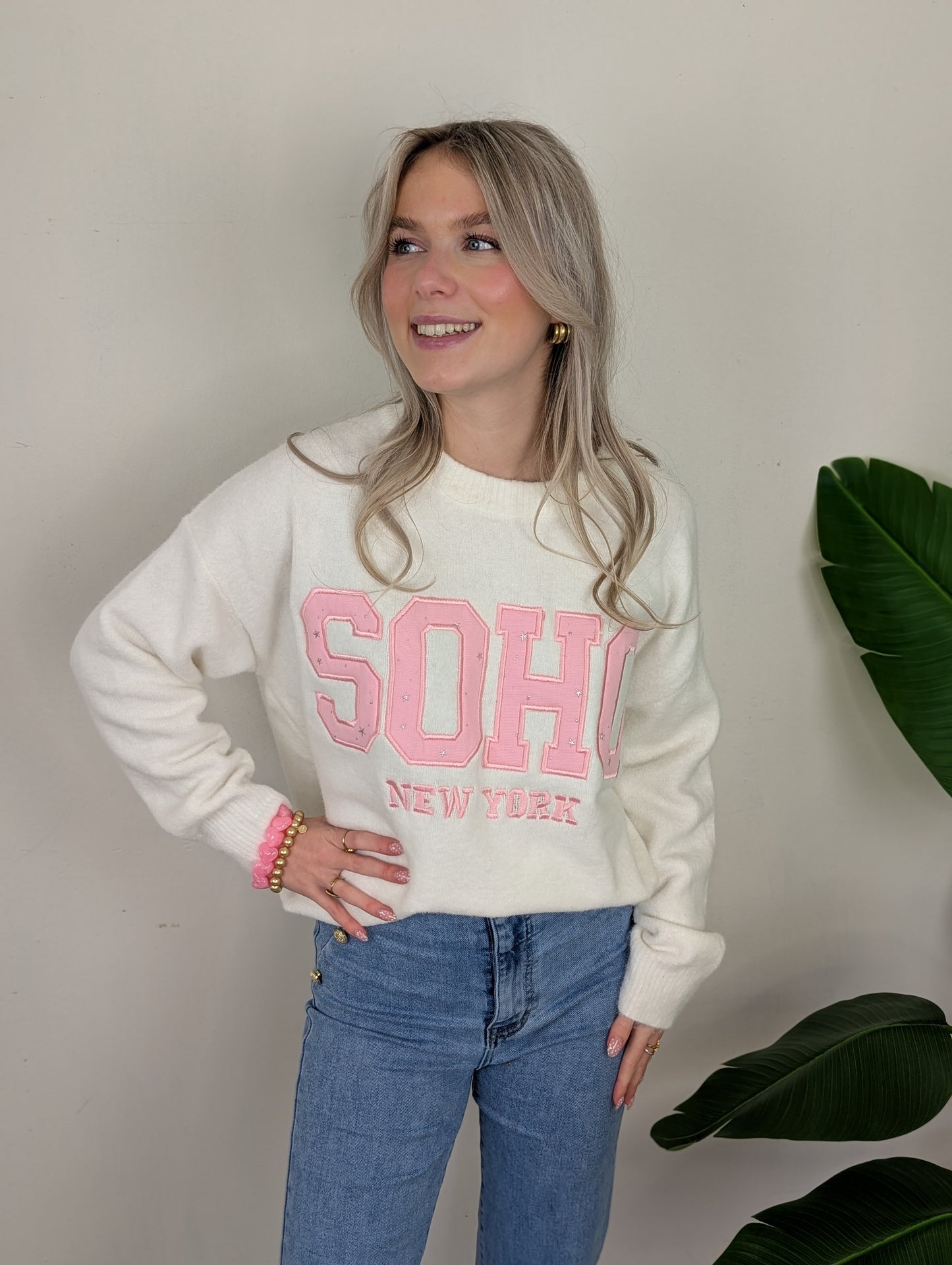 Soho New York trui Star - Wit