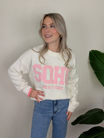 Soho New York trui Star - Wit