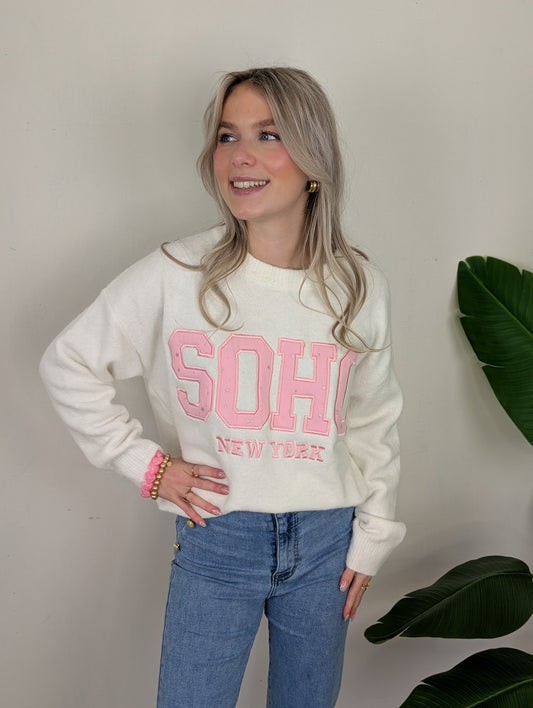 Soho New York trui Star - Wit