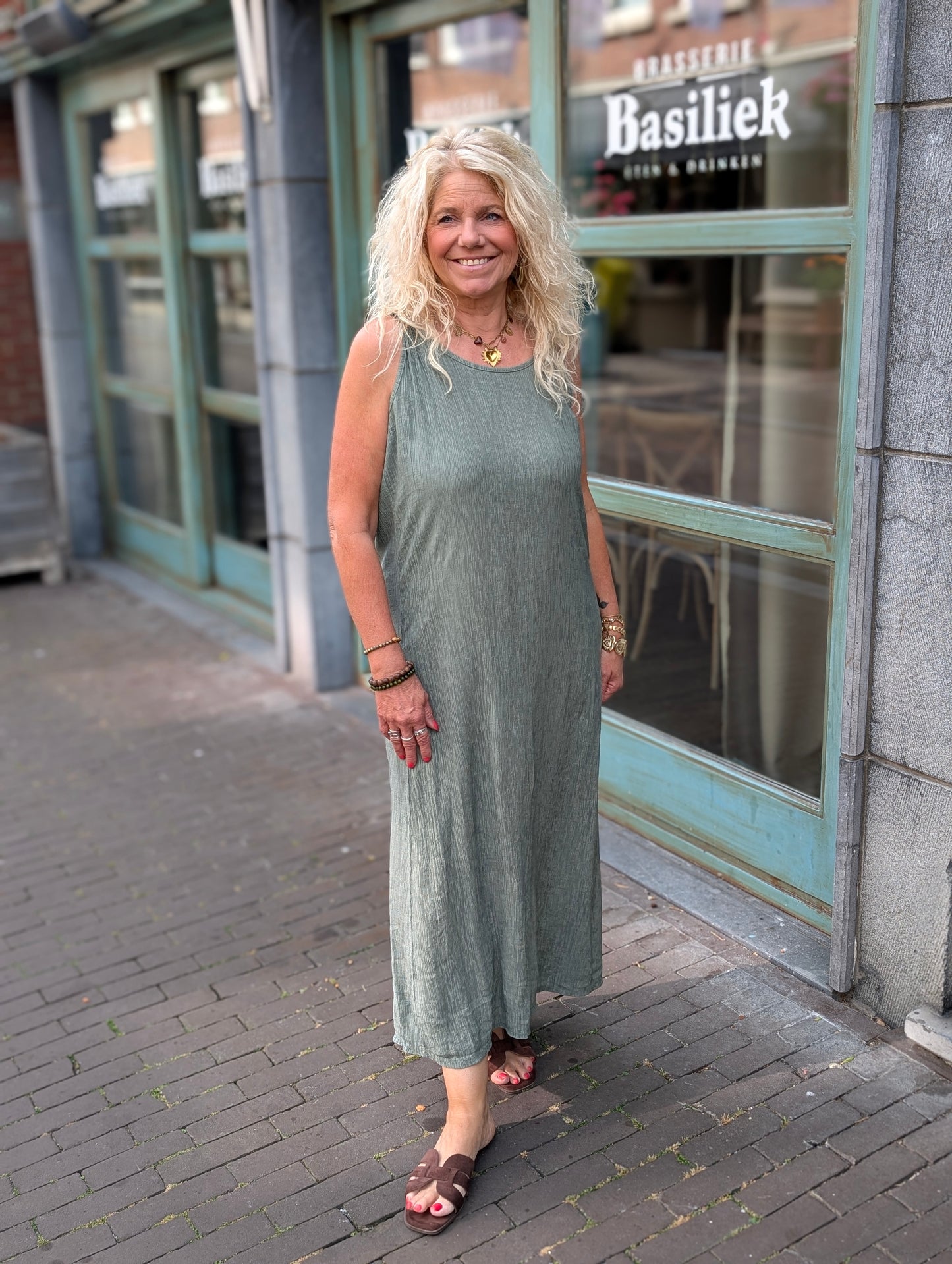 Bibara jurk - Army groen
