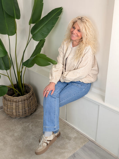 Rose bloom bomber - Beige