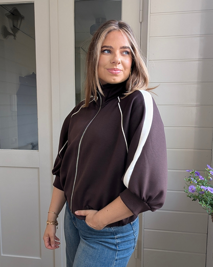 Jace Sporty Jersey Jacket - Bruin