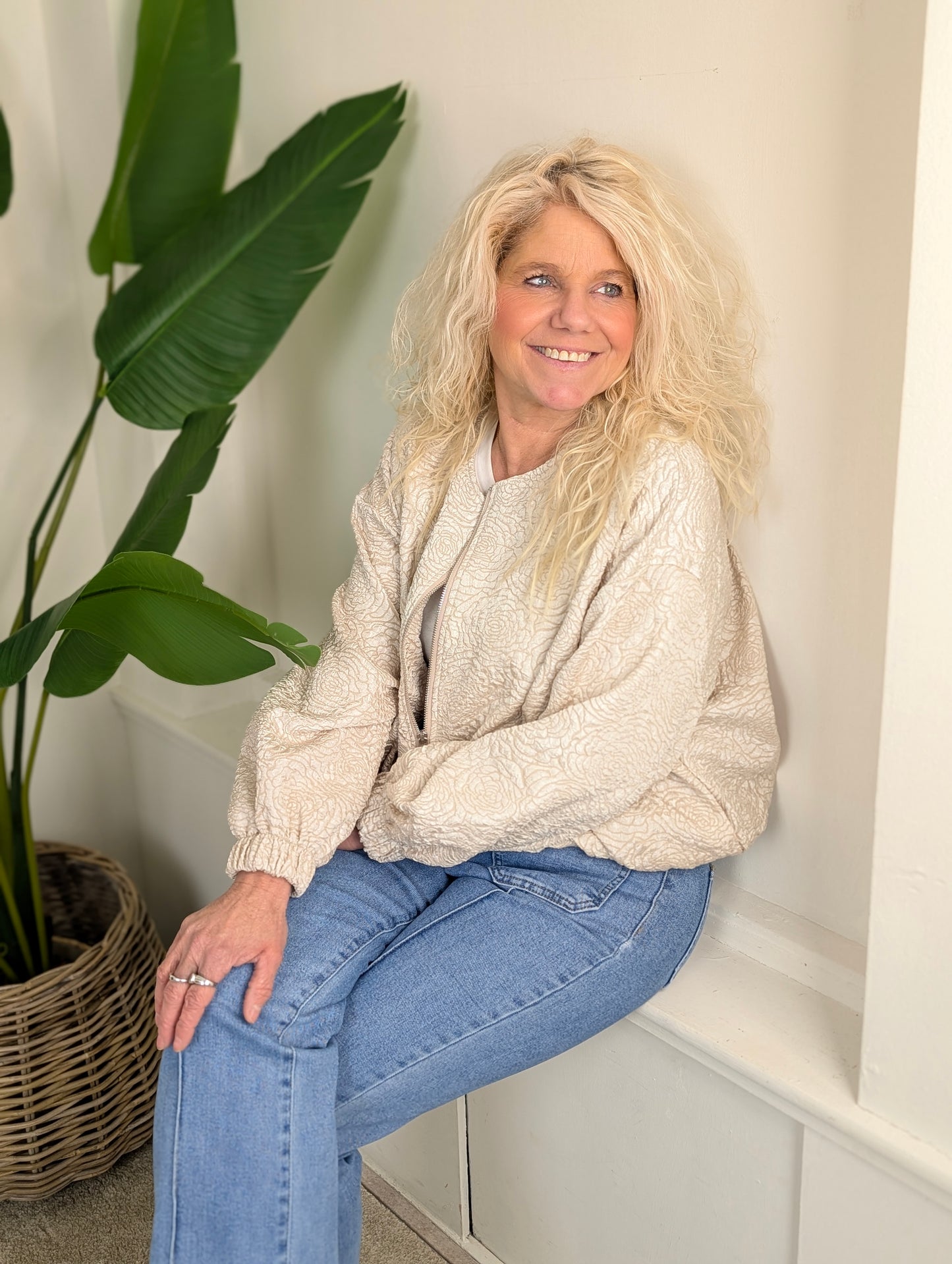 Rose bloom bomber - Beige