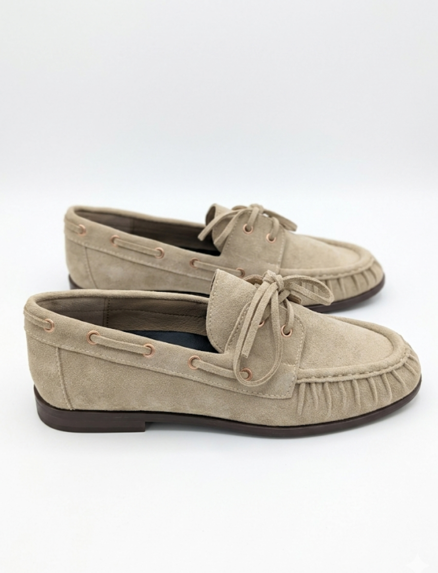 Sienna Suede Loafer - Sand