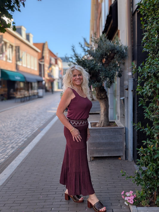 Bibara rok - Bordeaux rood