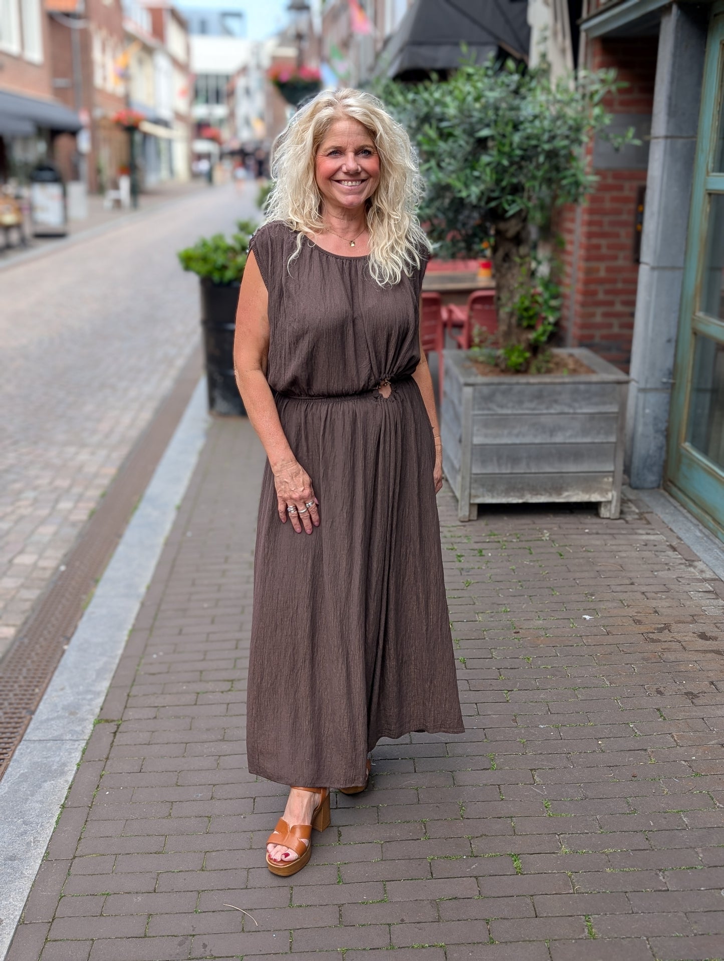 Olivia rok met ring - Bruin