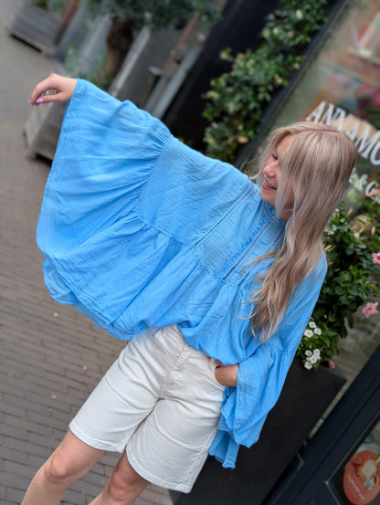 Boho Ibiza blouse - Blauw