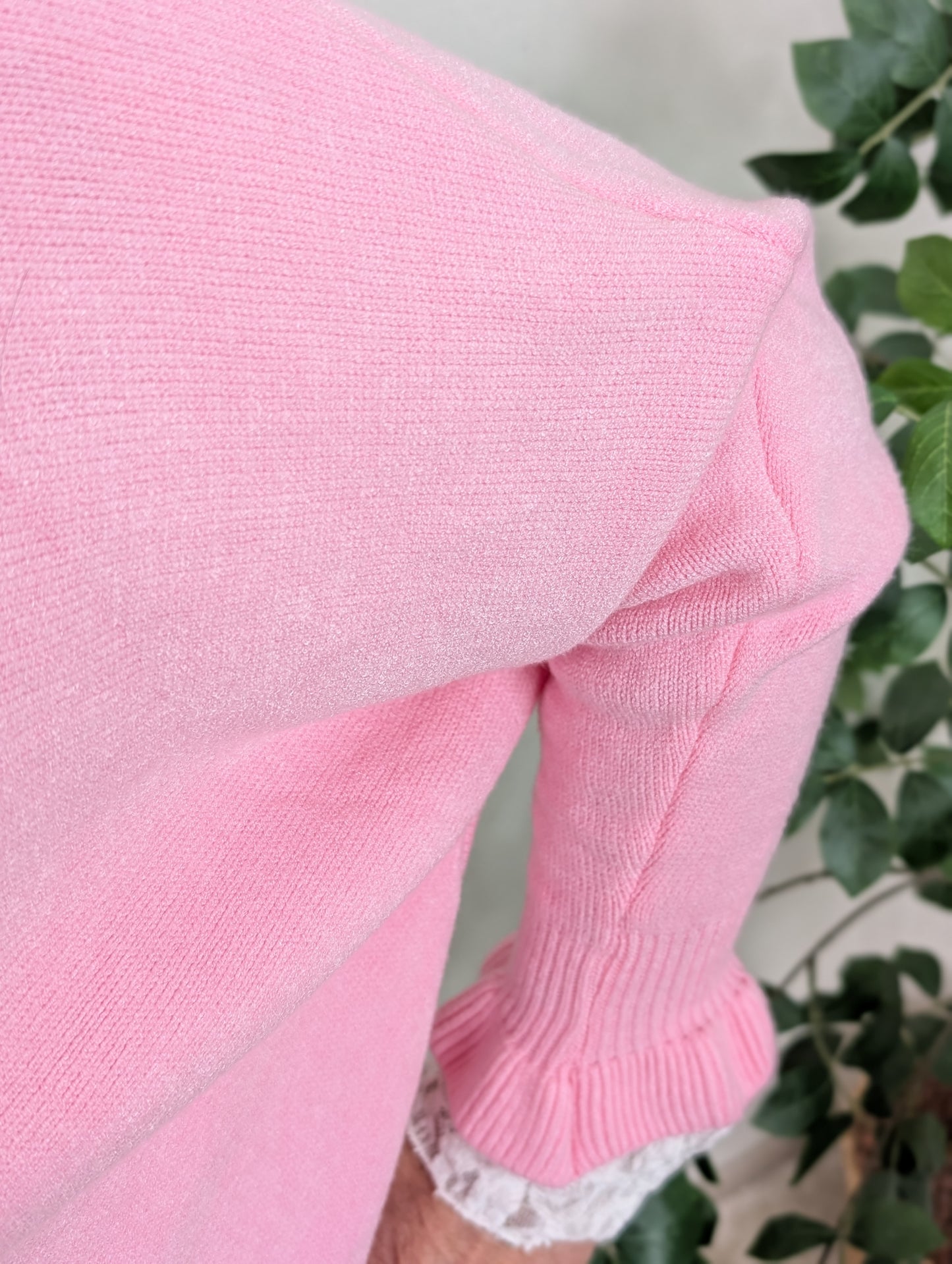 Mara vleermuis mouw trui - Licht roze