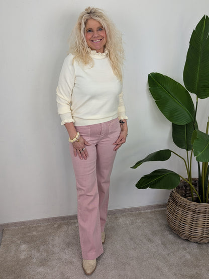 Wide leg pocket jeans - Oud Roze