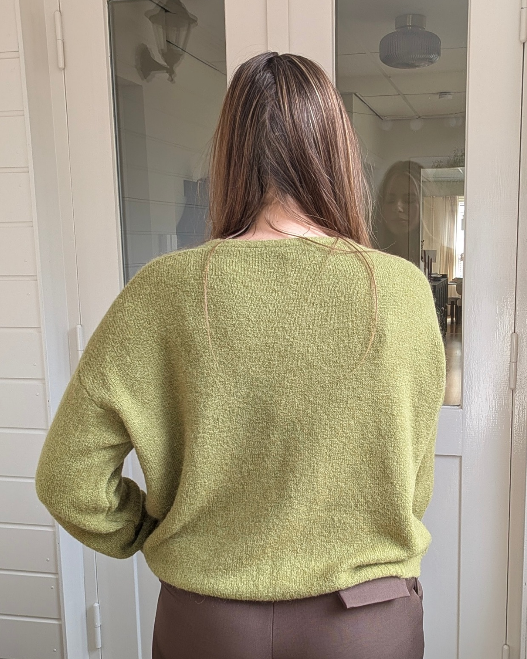 Sienna Alpaca Wol Cardigan - Mos Groen