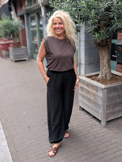 Moon studs top - Bruin