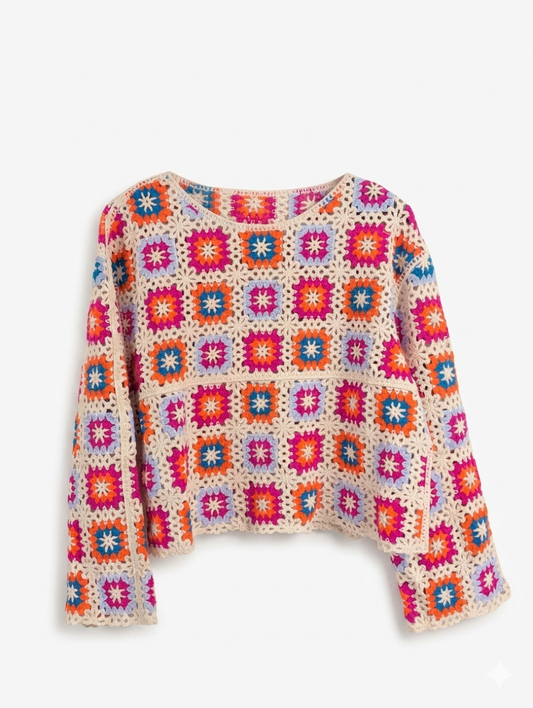 Retro Rainbow Square - Multicolor