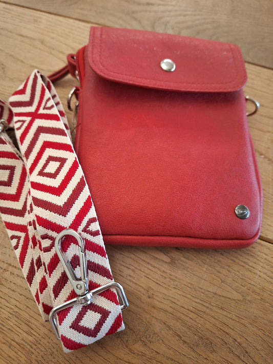 Tas met bijpassend tassenkoord - Rood