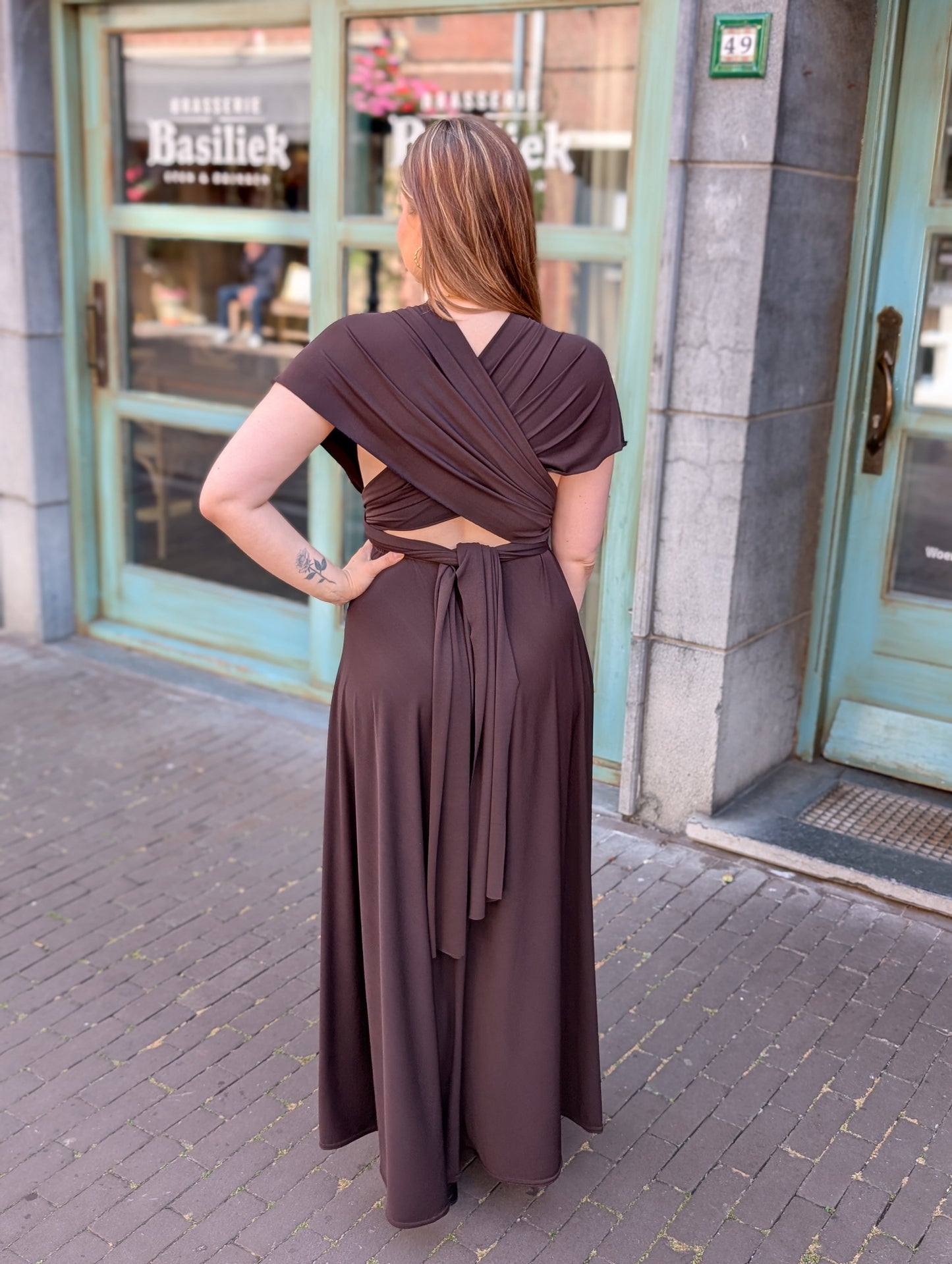 Lay wrap dress - Bruin
