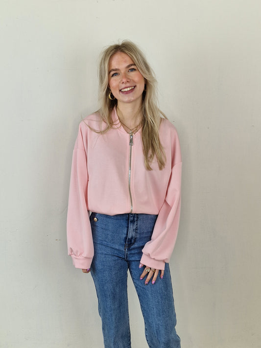 Jersey vest Nienke - Roze