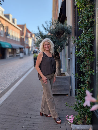 Babs opgewekte top - Bruin