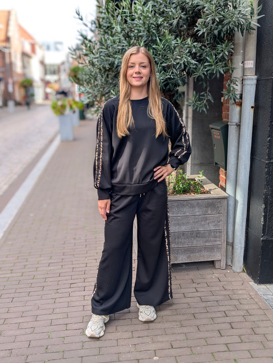 Comfy set panter bies - Zwart