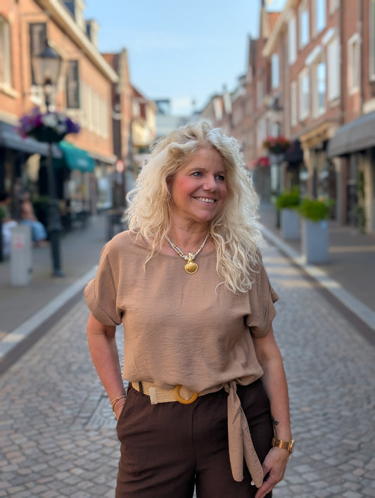 Candy strik top - Camel