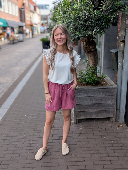 Katoenen short Joyce - Blush