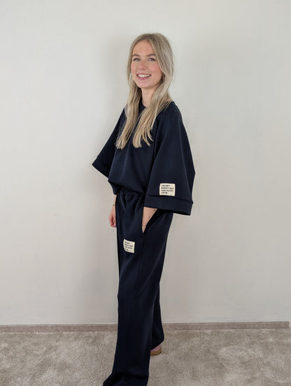 Pascal huispak shirt met broek - Donker blauw