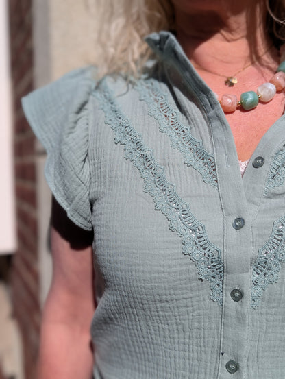 Ches top - Mint groen