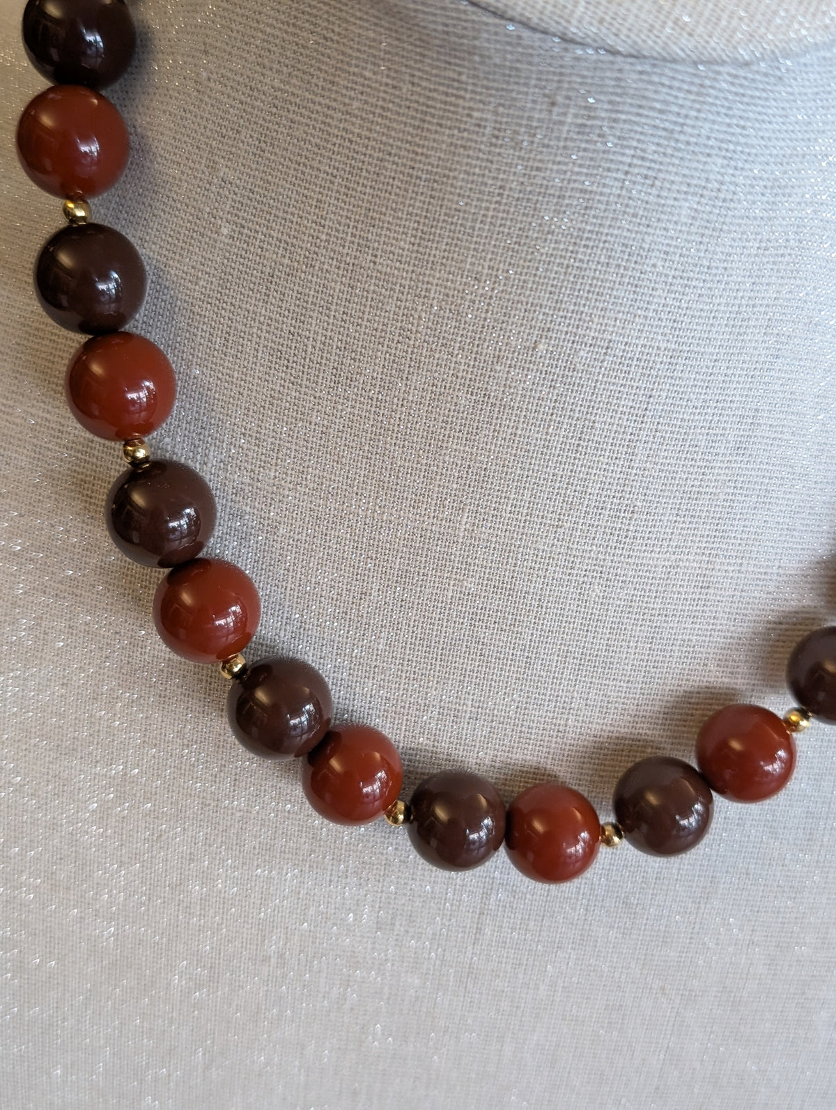 Sany kralen ketting - Bordeaux / bruin