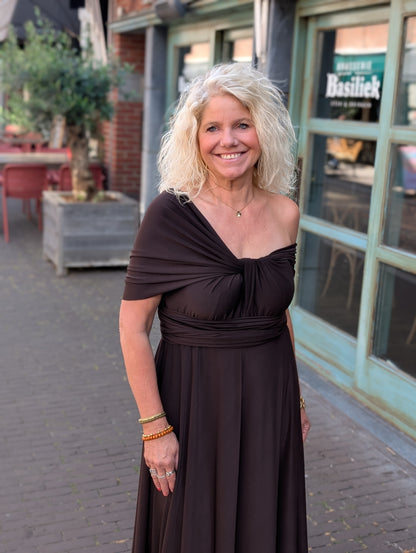 Lay wrap dress - Bruin