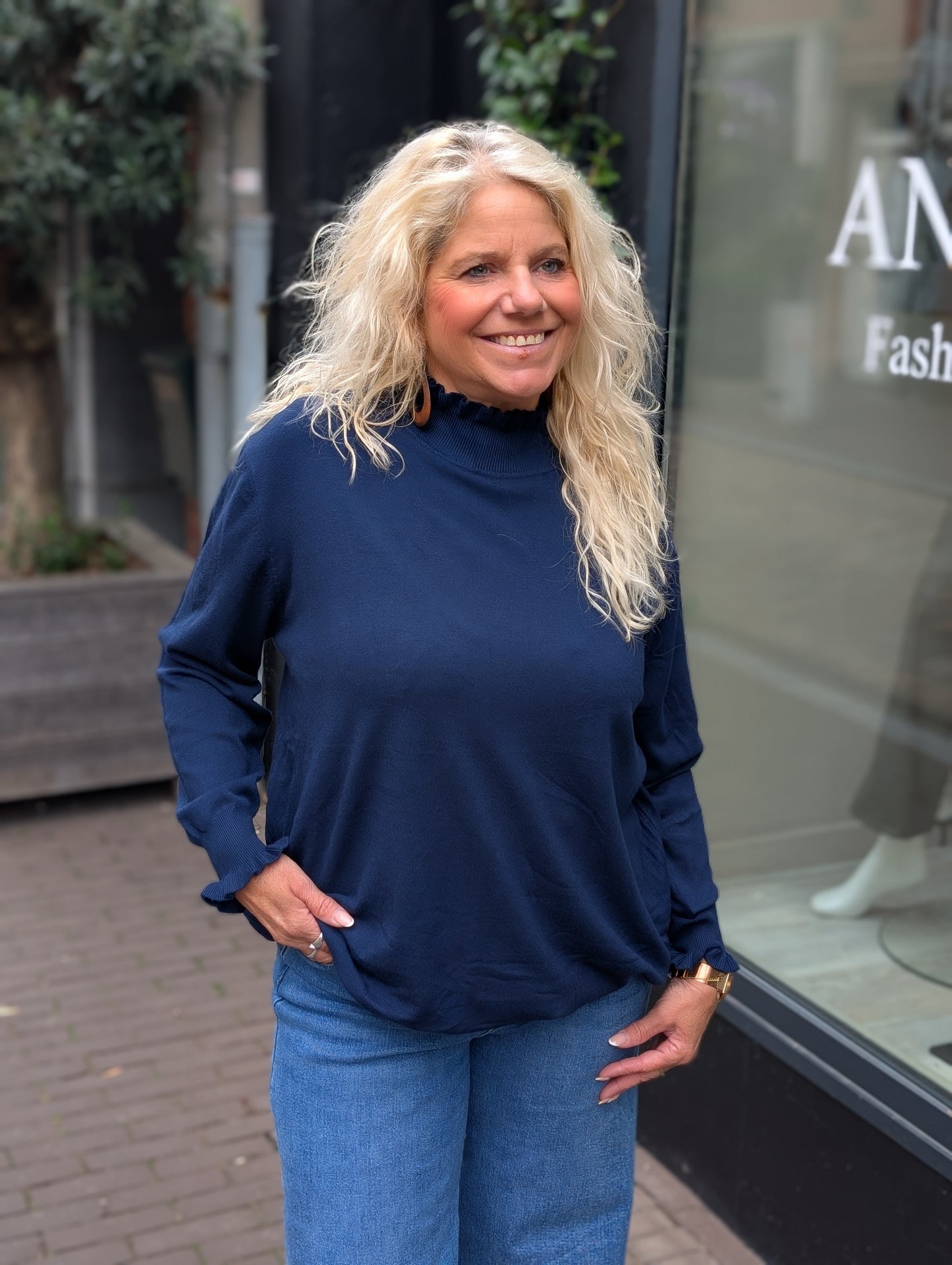 Maaike coltrui grote maat - Donkerblauw