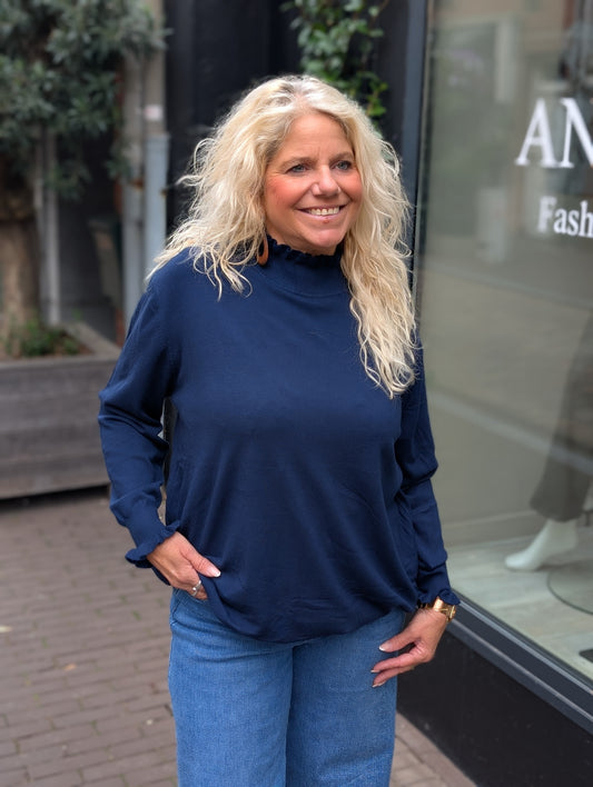 Maaike coltrui grote maat - Donkerblauw