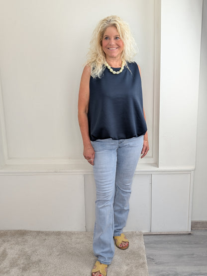 Liony top - Donkerblauw