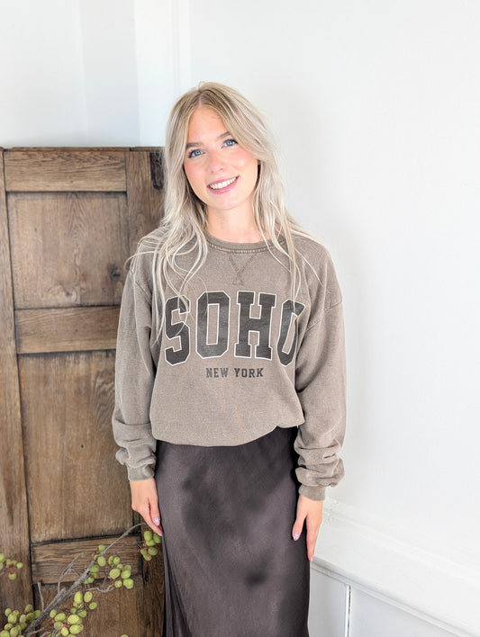 SOHO Sweater - Washed brown