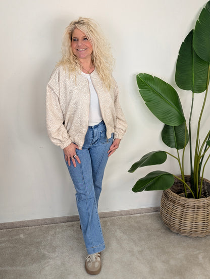 Rose bloom bomber - Beige