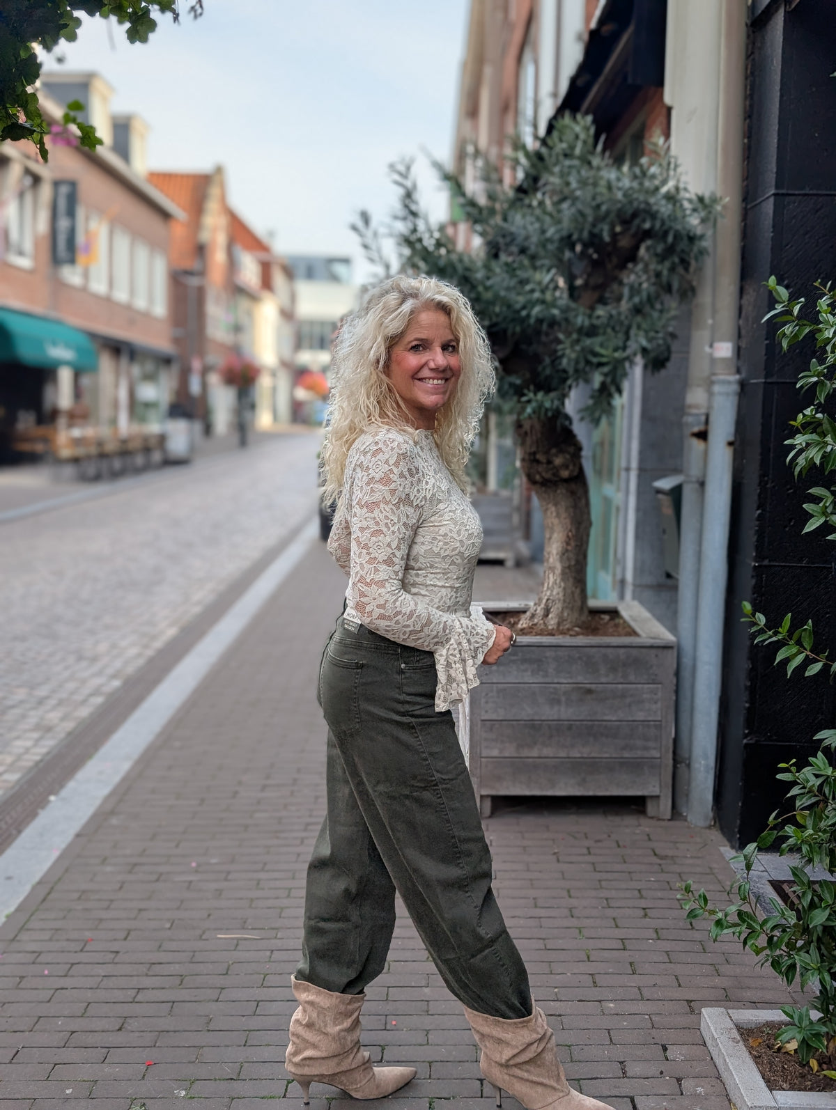 Norfy barrel jeans - Groen