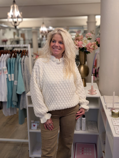 Cloudette gebreide ruffle - Ecru